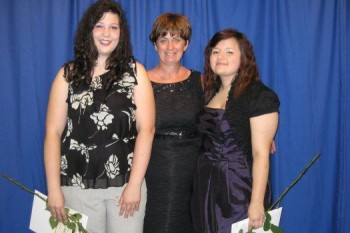 Katalina Smith (left), Johanne Coiteux of the Butters Foundation, and Catilyn Robert (right)